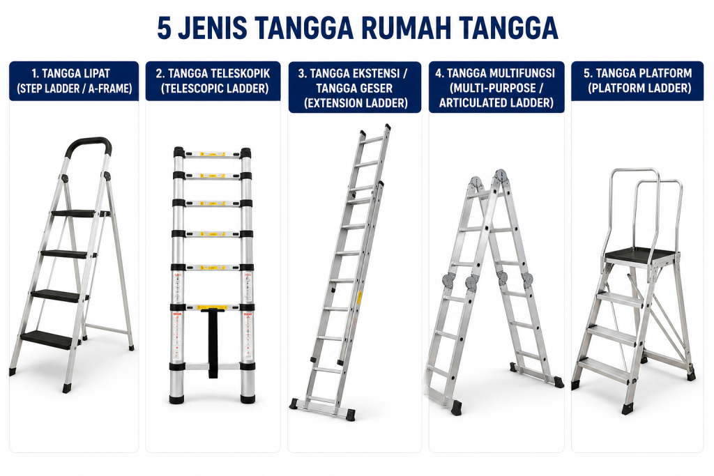 5 jenis tangga rumah tangga